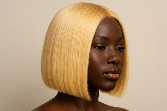 613 bob wig on melanin mannequin 