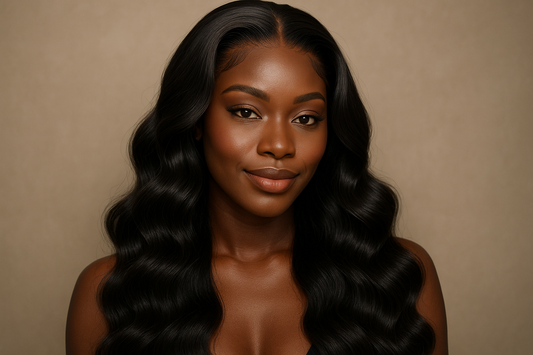 Body Wave Full Lace Wig on melanin woman