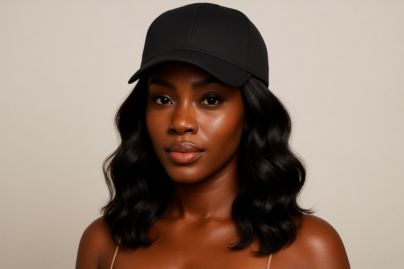 Cap Wigs- Body Wave 12 inch length  on melanin woman