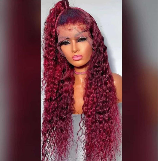 #99J / Dark 99J Colored Lace Wig Deep Wave