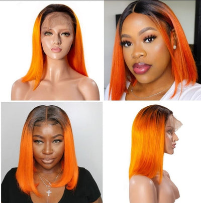 Orange Lace Front Bobs